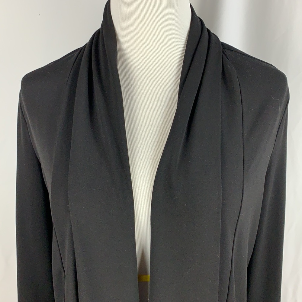 Dana Buchman Signature Open Front Shawl Collar Long Sleeve Knit Jacket - Picture 2 of 6